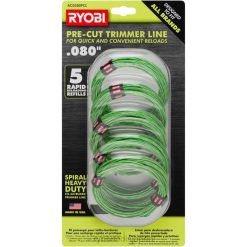 .080 プレカットスパイラルライン (5 パック) RYOBI XJJH250 屋外