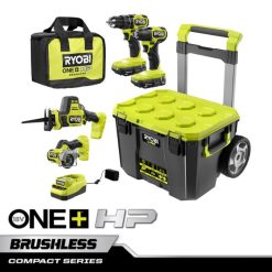 18v one+ hp コンパクト ブラシレス 4 ツール コンボ キット RYOBI XJJH17 パワーツール