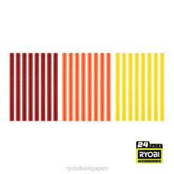 24個ミニ暖色スティックのり RYOBI XJJH747 アクセサリー