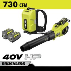 40v hp ブラシレス ウィスパー シリーズ バックパック/ハンドヘルド ブロワー RYOBI XJJH307 屋外