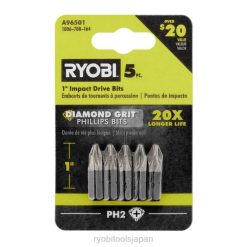 5個ダイヤモンドグリットインパクトドライブビット1個 RYOBI XJJH838 アクセサリー